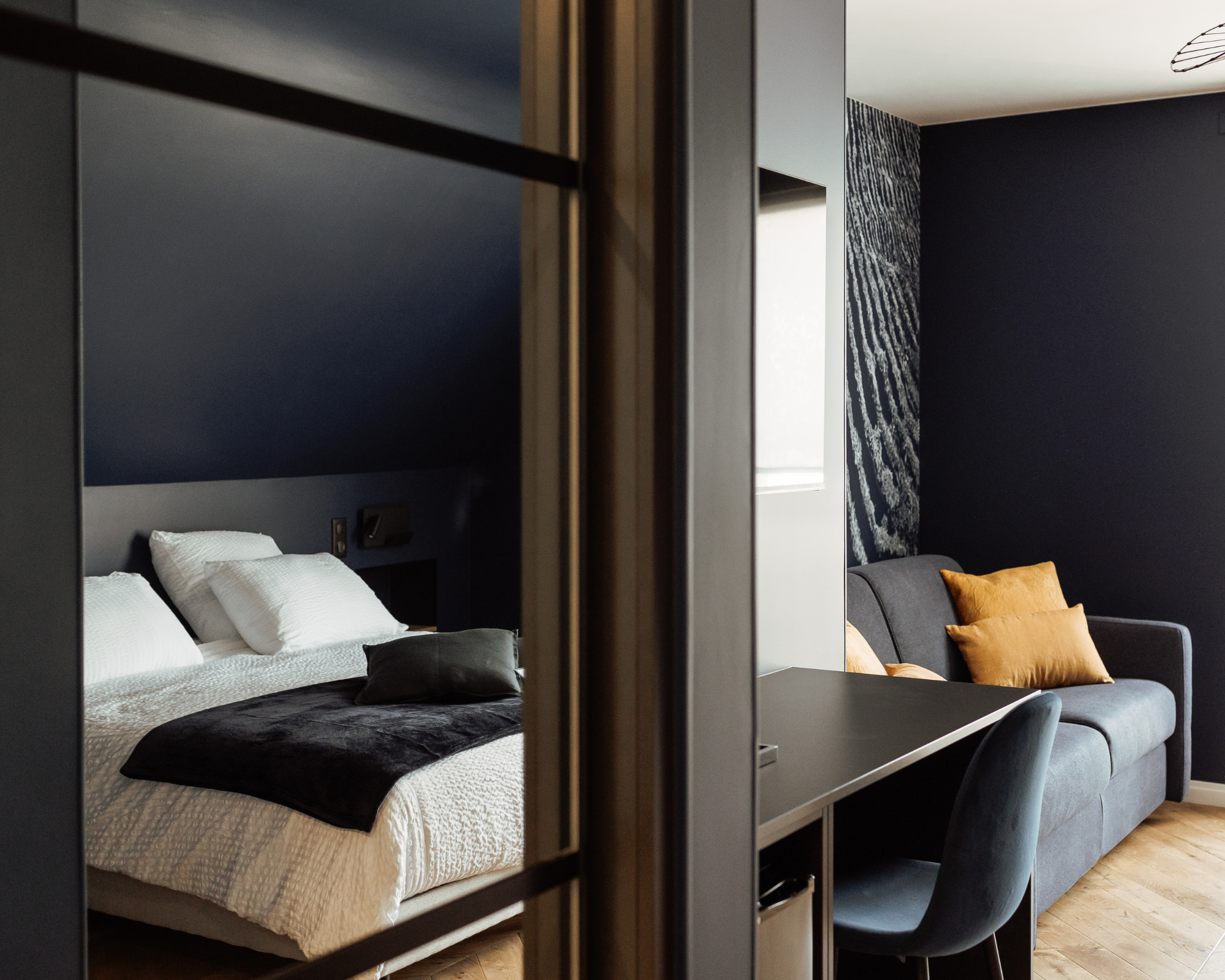 lits dans la chambre Les Bussets